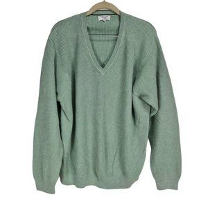 STUDIO CLASSIC COLLECTION Aquamarine Pullover Sweater V-Neck Plus Size 2X. 27P